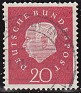 Germany 1957 Personajes 20 Pfennig Rojo Scott 795